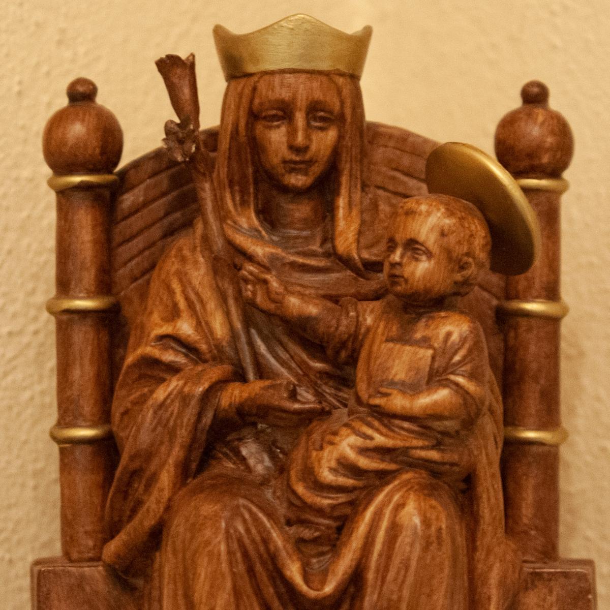 A statue of Our Lady of Walsingham in the Baptistry